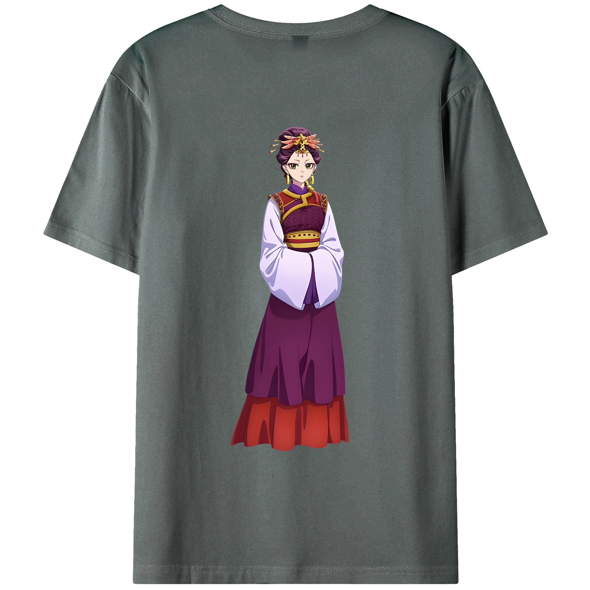 （画像用） 薬屋のひとりごと The Apothecary Diaries 綿100％ メンズ半袖Tシャツ（バックプリント） 通気性